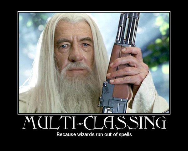 Gandalf with rifle