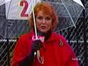 Stephanie Edwards in the rain.